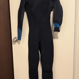 Black and Blue Full-Body Wetsuit
